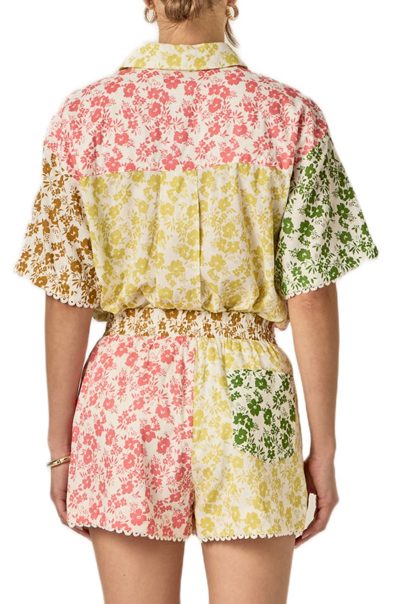 English Factory Colorblock Print Shorts, Alternate, color, Multi