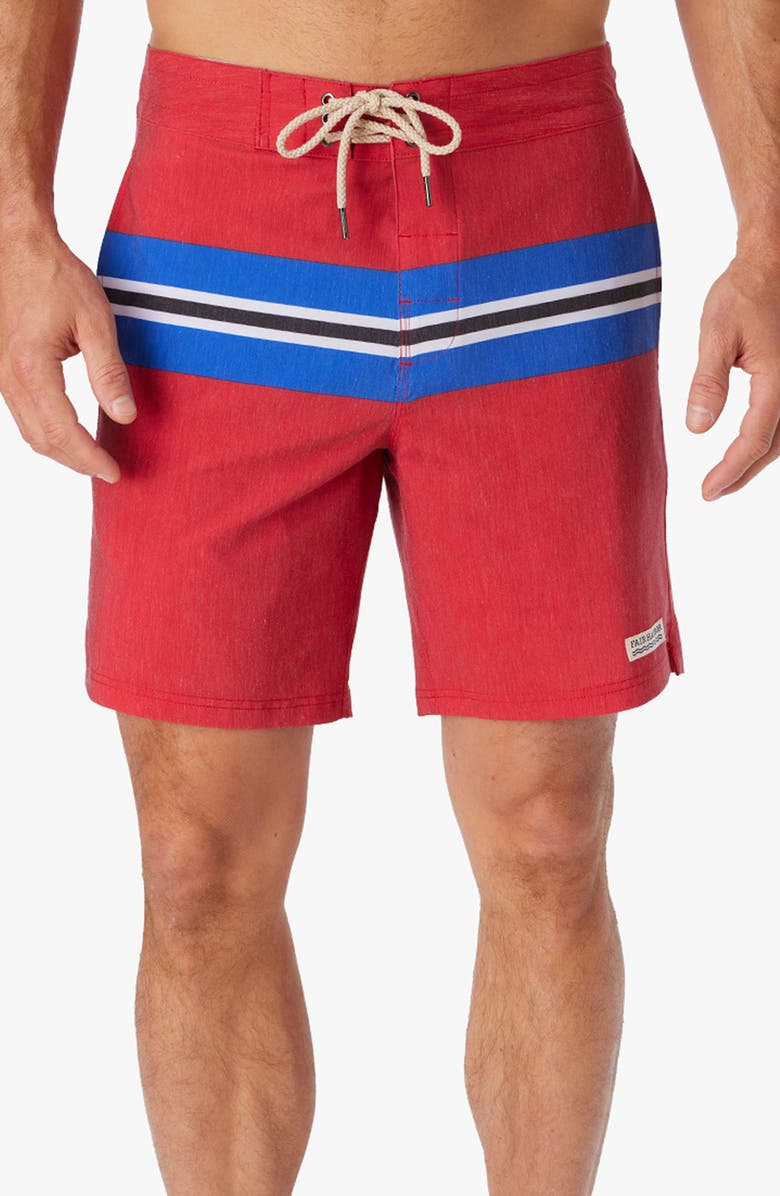 Fair Harbor Nautilus Swim Trunks, Main, color, Nautical Red Sailing Stripe