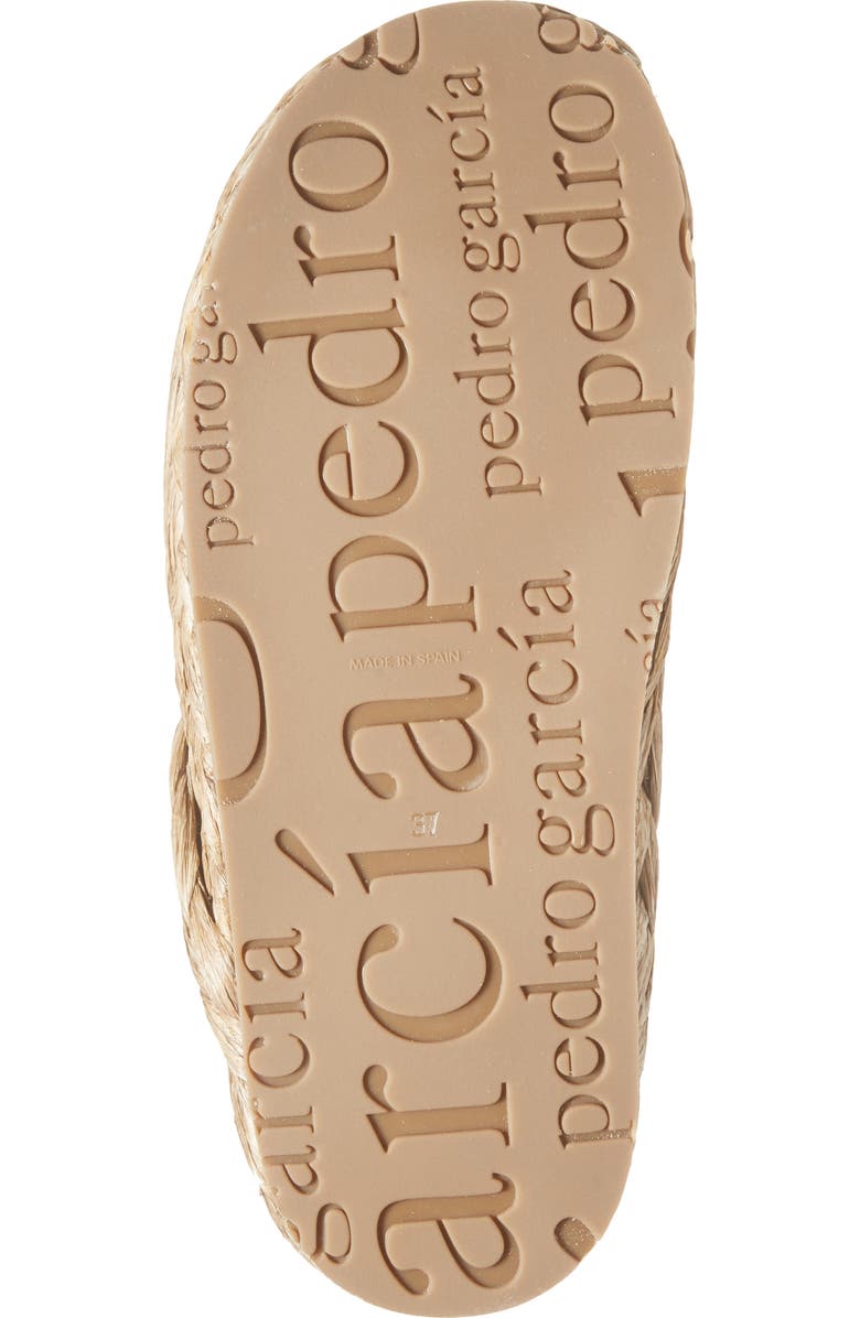 Pedro Garcia Alda Raffia Flop Flop, Alternate, color, Bark Raffia