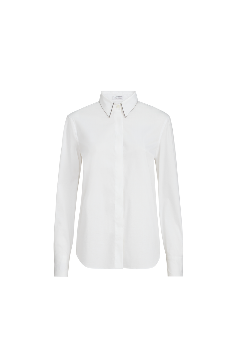 Shirt with monili, Alternate, color, White