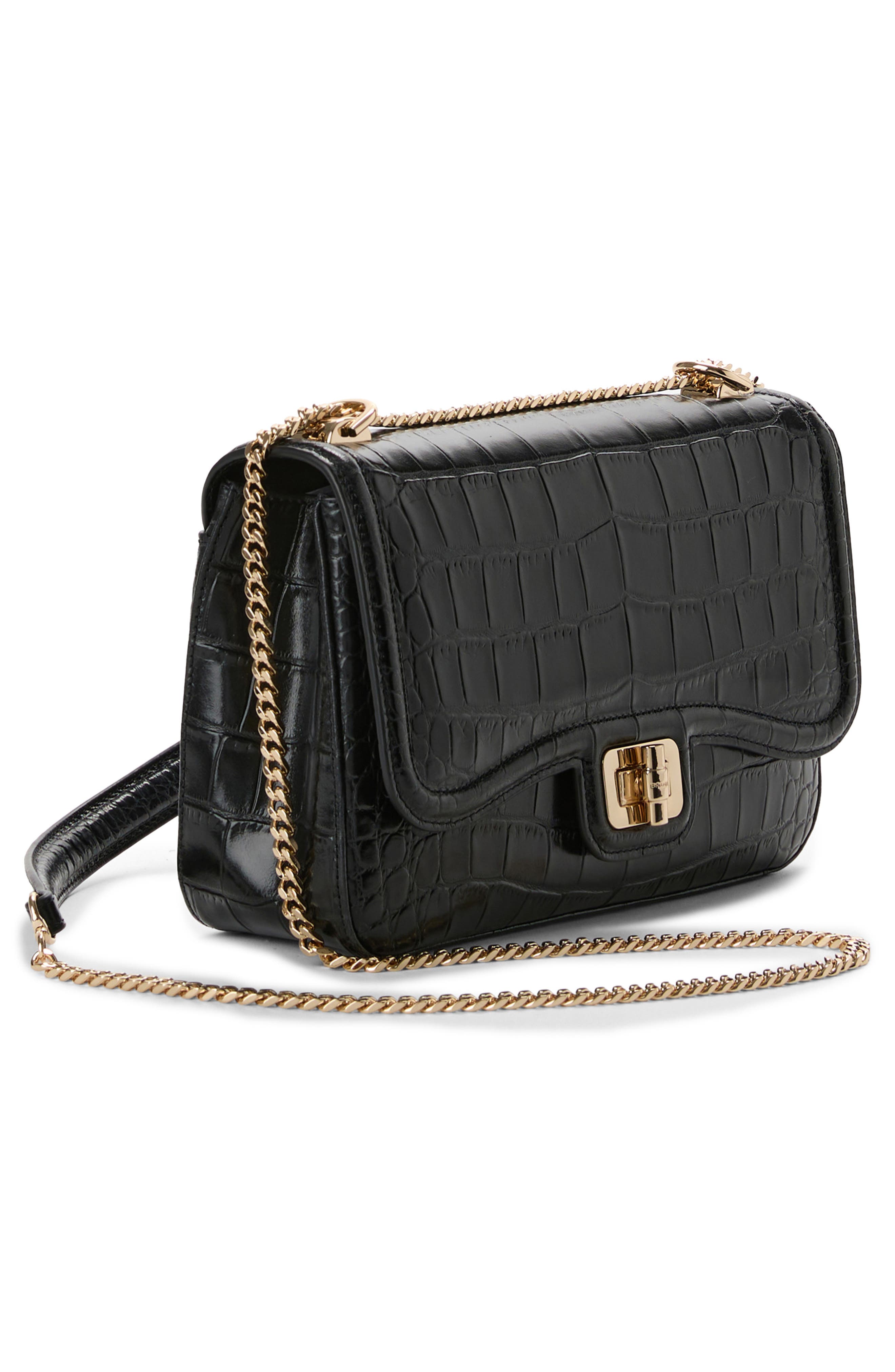 Brahmin Rosalie Croc Embossed Leather Crossbody Bag, Alternate, color, 