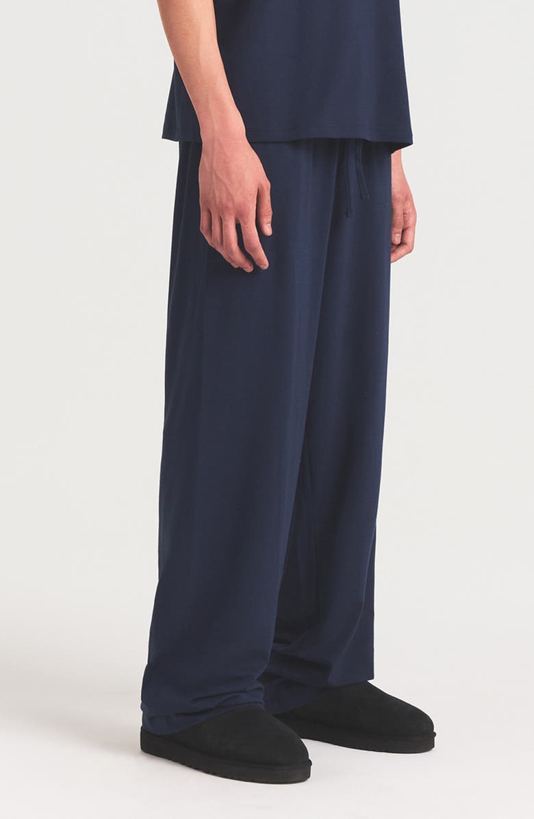 SKIMS Straight Leg Stretch Lounge Pants, Alternate, color, Navy