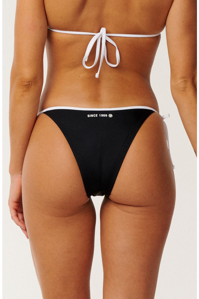 Surf Puff Bikini Bottoms, Alternate, color, WHITE/ BLACK