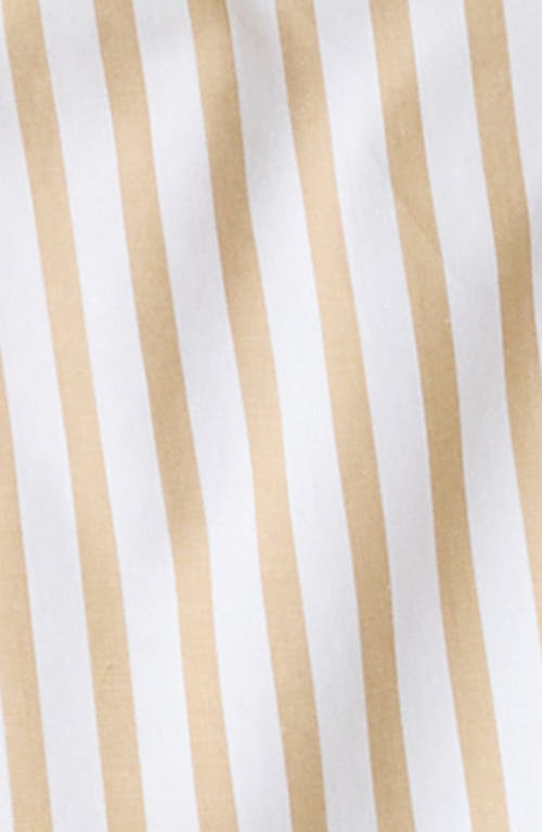 Kenneth Cole Drop Shoulder Short Sleeve Button Front Shirt In Pure White/chai