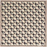 Lost Pattern "Houndstooth Moderne" Silk Bandana Scarf