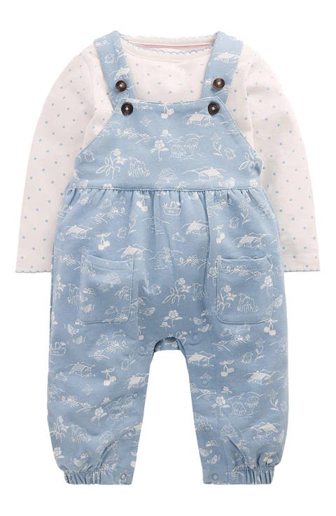 Kids' 2-Piece Jersey Dungaree Set