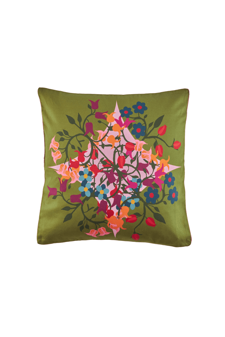 Square Pillow Cover - Cover Only, Main, color, Green