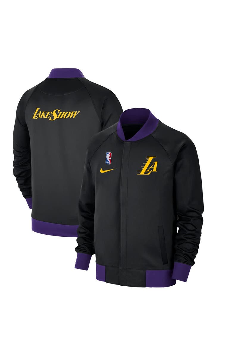Nike Men's Nike Black Los Angeles Lakers 2024/25 City Edition Authentic Showtime Performance Full-Zip Jacket, Main, color, Black
