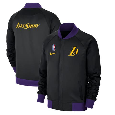 Men's Nike Black Los Angeles Lakers 2024/25 City Edition Authentic Showtime Performance Full-Zip Jacket