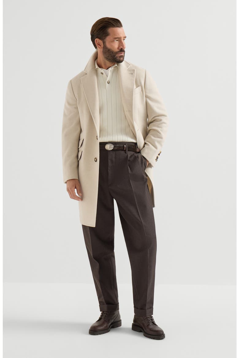 Cashmere ribbed knit polo, Alternate, color, Panama