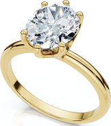 Bliss Diamond Certified 1 1/2Ct Lotus Solitaire Diamond Engagement Ring 14k Gold Lab Grown