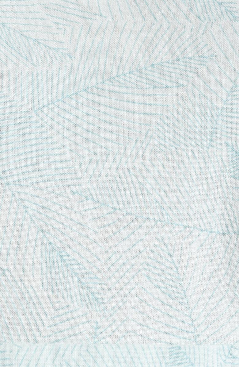 Faherty Breeze Short Sleeve Linen Blend Button-Up Shirt, Alternate, color, Icey Mist Leaf