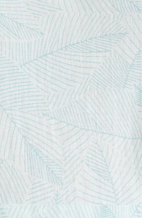 Faherty Breeze Short Sleeve Linen Blend Button-up Shirt In Icey Mist Leaf