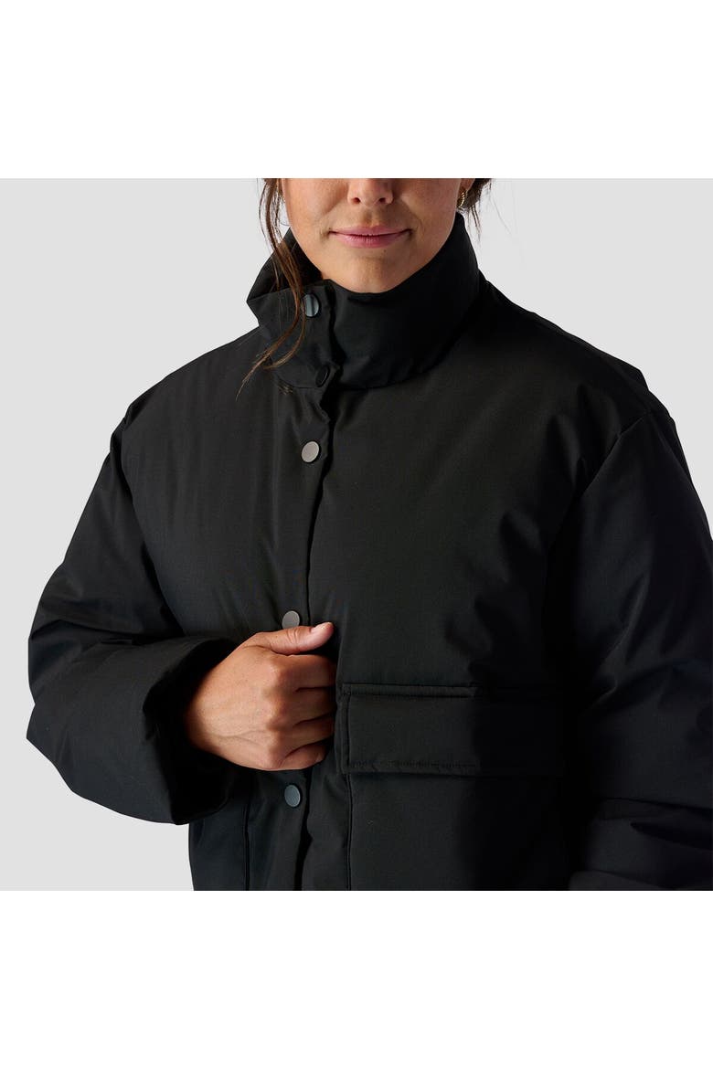 Crop Boxy Snap Front Puffer - Women's, Alternate, color, Black