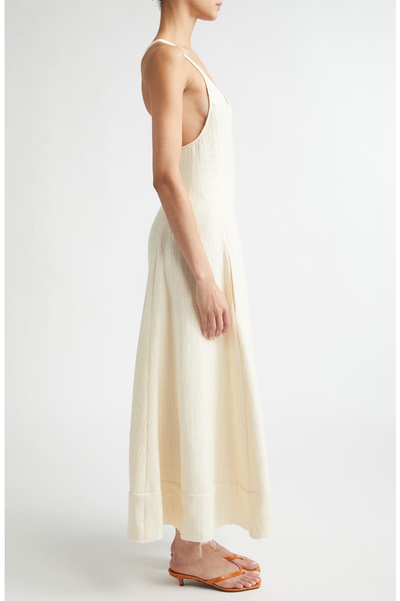 Sculpted Cotton Sablé Dress, Alternate, color, ECRU
