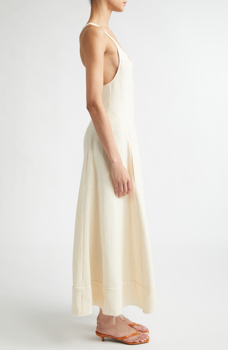 TOTEME Sculpted Cotton Sablé Dress, Alternate, color, Ecru