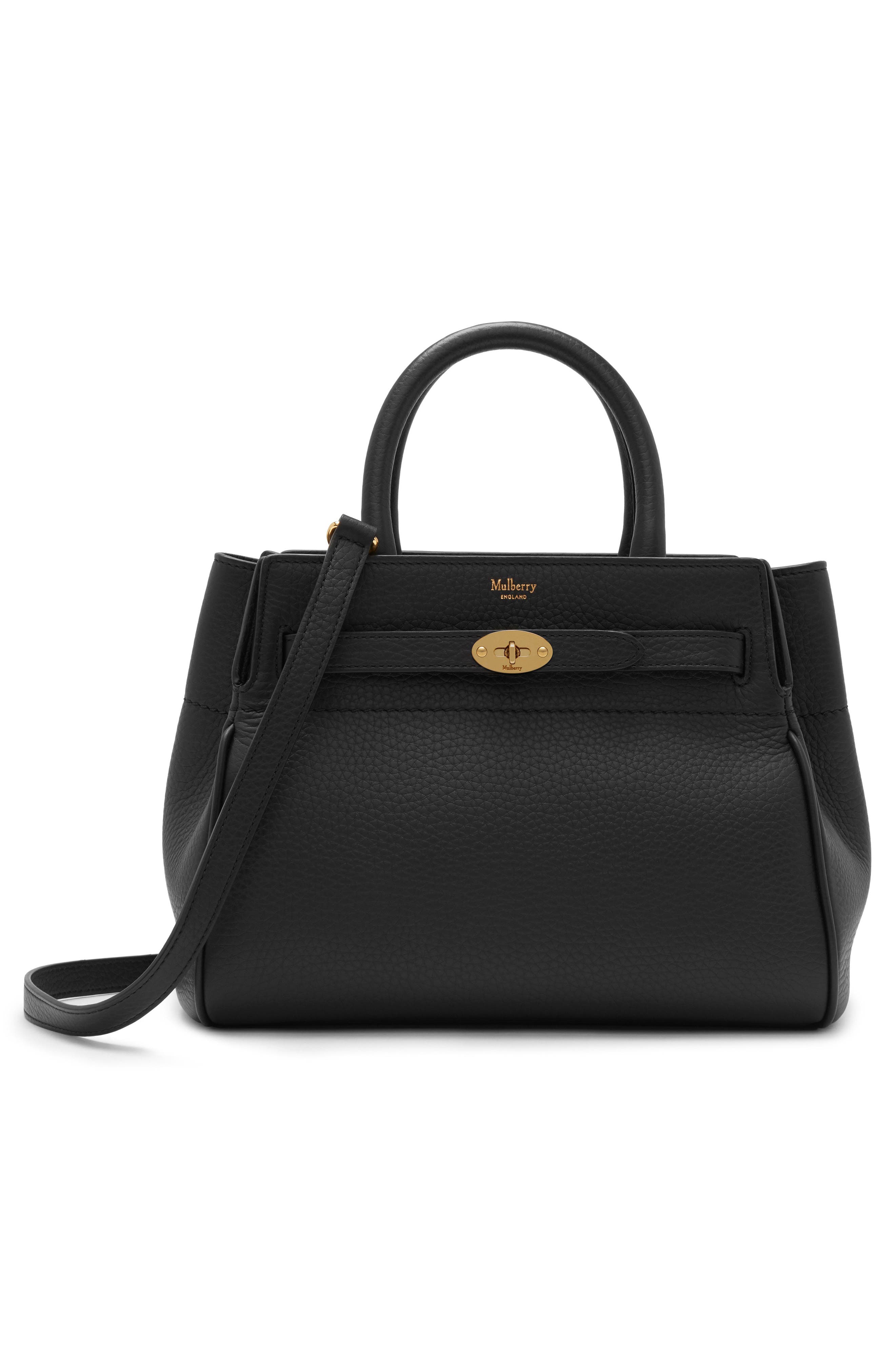Mulberry Small Belted Bayswater Convertible Leather Satchel, Main, color, 