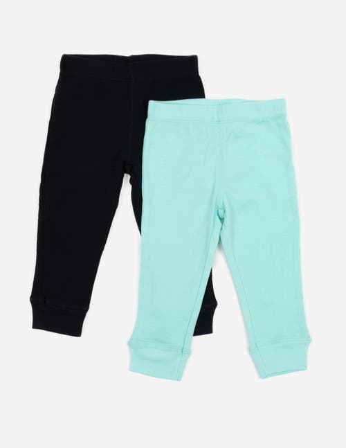 Leveret Baby Pants & Leggings Set, Navy Crawling Pant + Colored Legging In Black