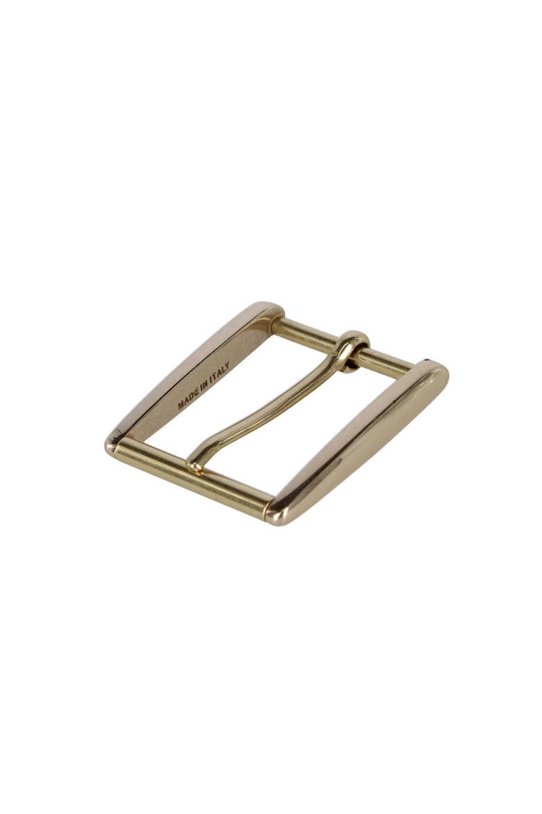35mm Rectangular Classic Solid Brass Roller Harness Belt Buckle, Alternate, color, Polished Brass