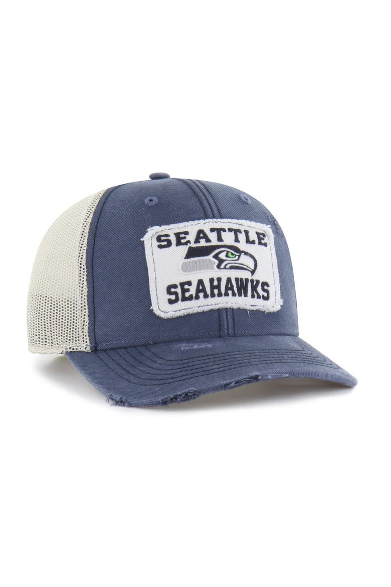Men's '47 Navy Seattle Seahawks Egremont Well-Worn Adjustable Trucker Hat, Alternate, color, Navy