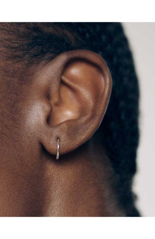 Monica Vinader Mini Siren Huggie Hoop Earrings In Metallic