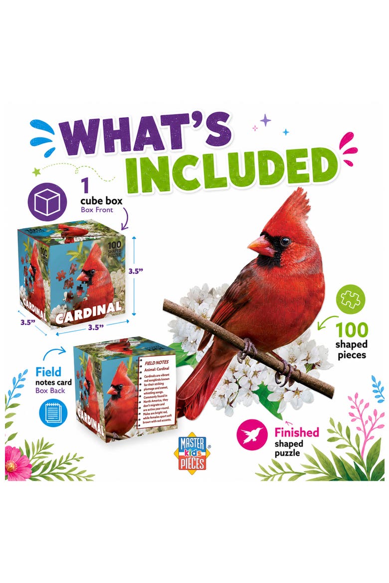 Cardinal 100 Piece Shaped Jigsaw Puzzle, Alternate, color, Multicolor