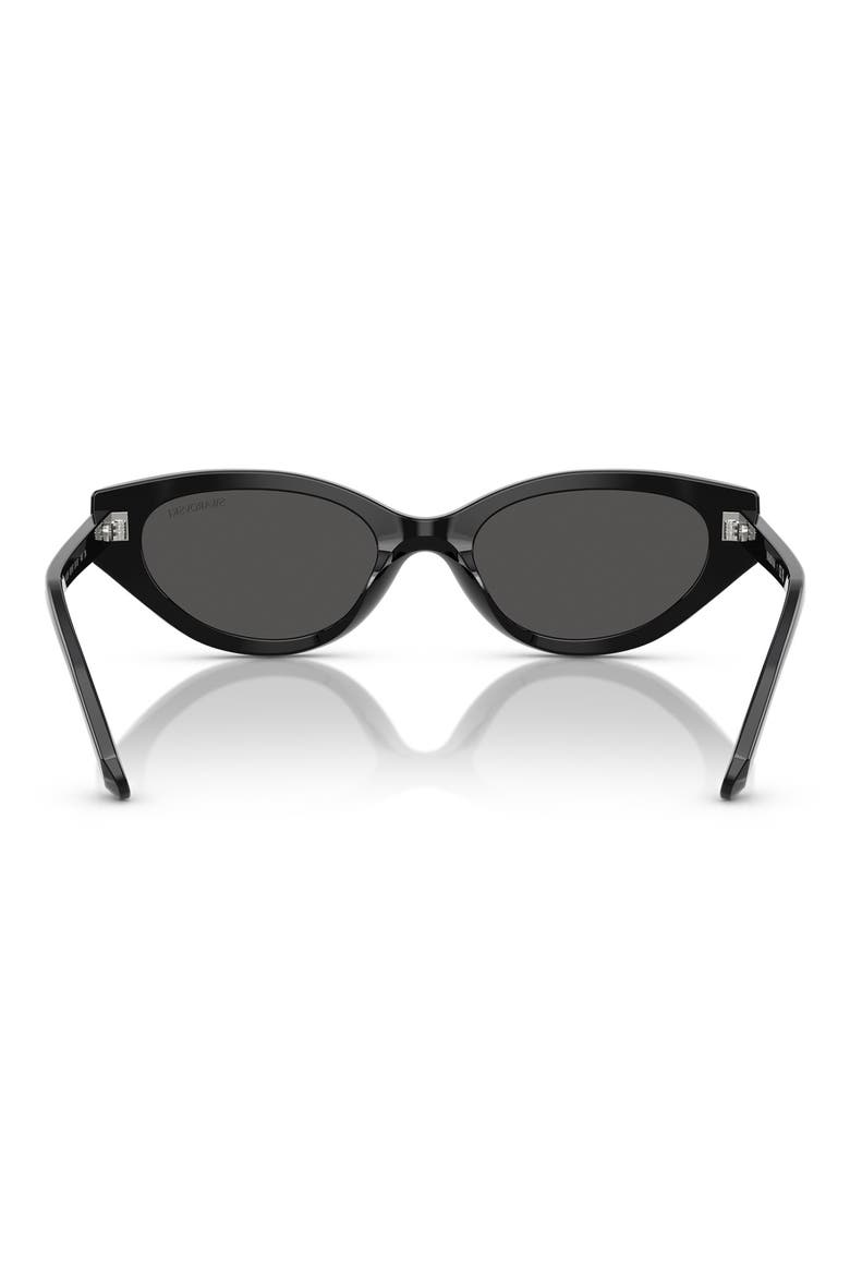 53mm Round Sunglasses, Alternate, color, BLACK