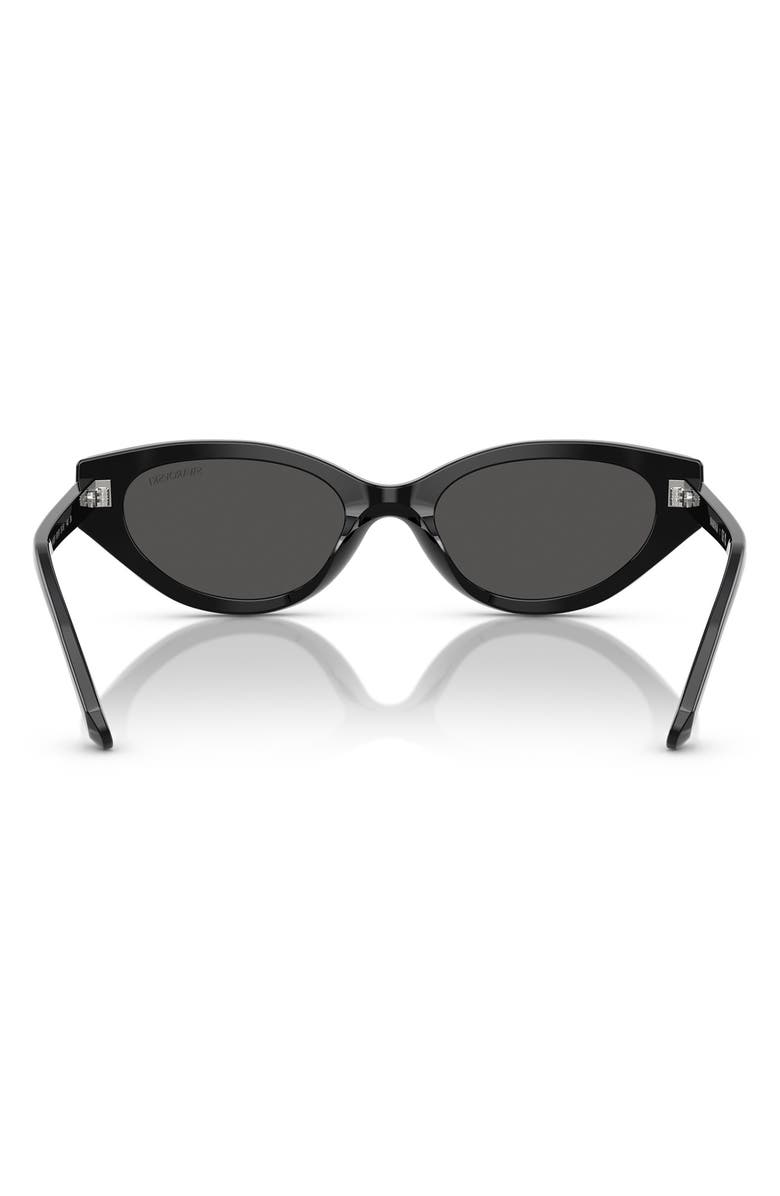 Swarovski 53mm Round Sunglasses, Alternate, color, Black