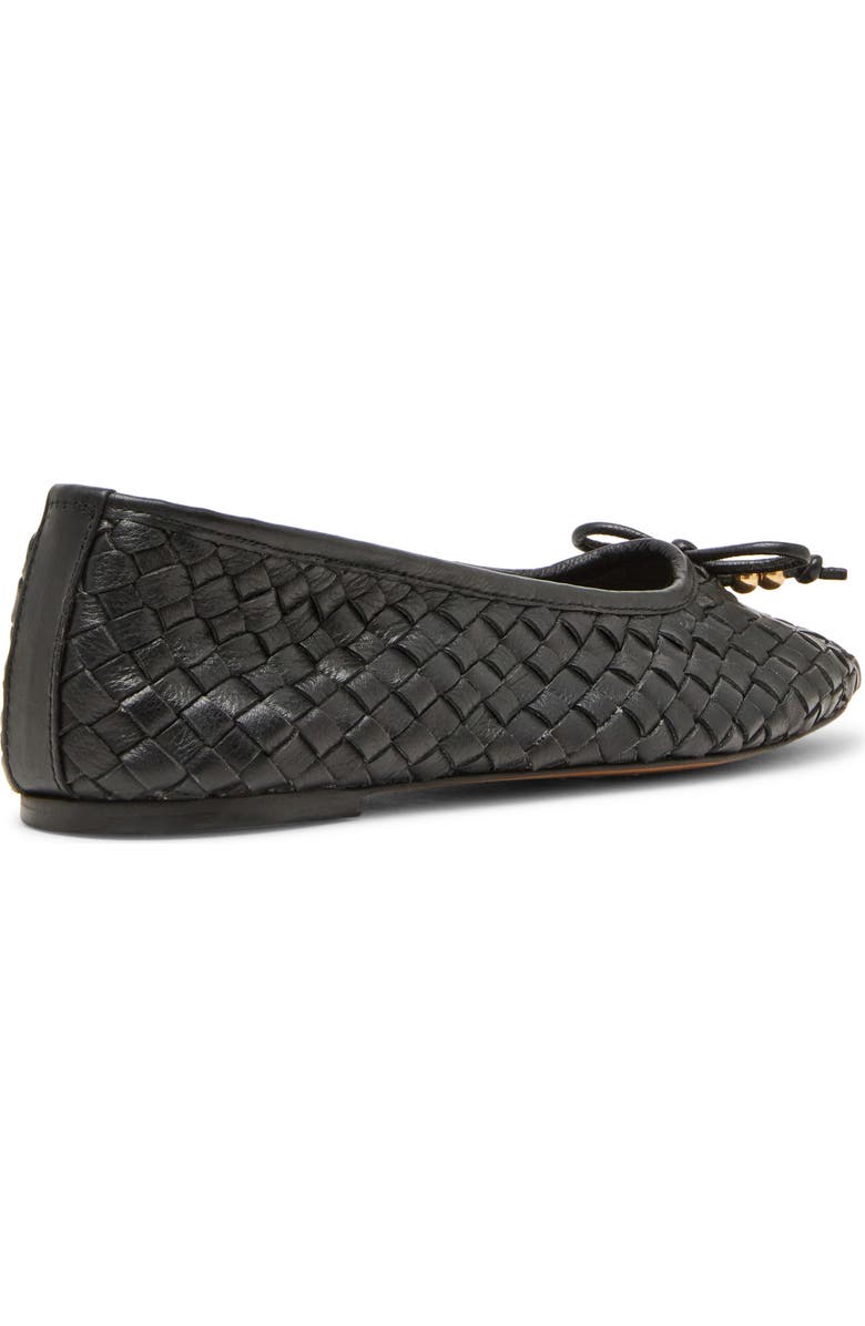 Steve Madden Divy Woven Ballet Flat, Alternate, color, Black Leather