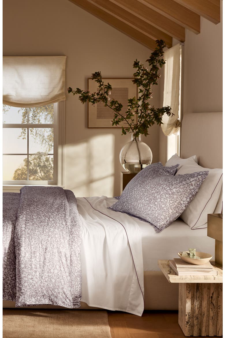 Signature Hemmed Garden Duvet & Shams Set, Alternate, color, PLUM
