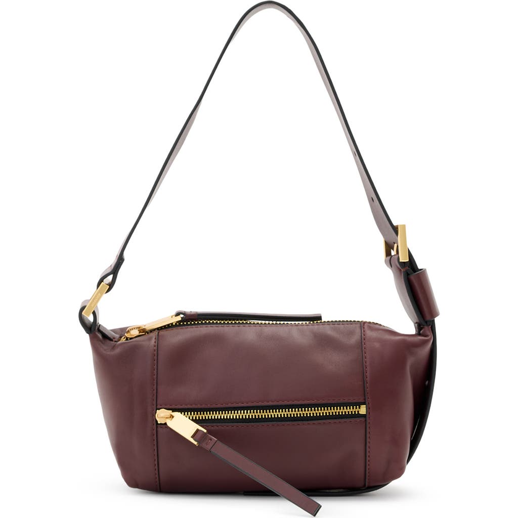 Allsaints Mini Vega Leather Shoulder Bag In Red