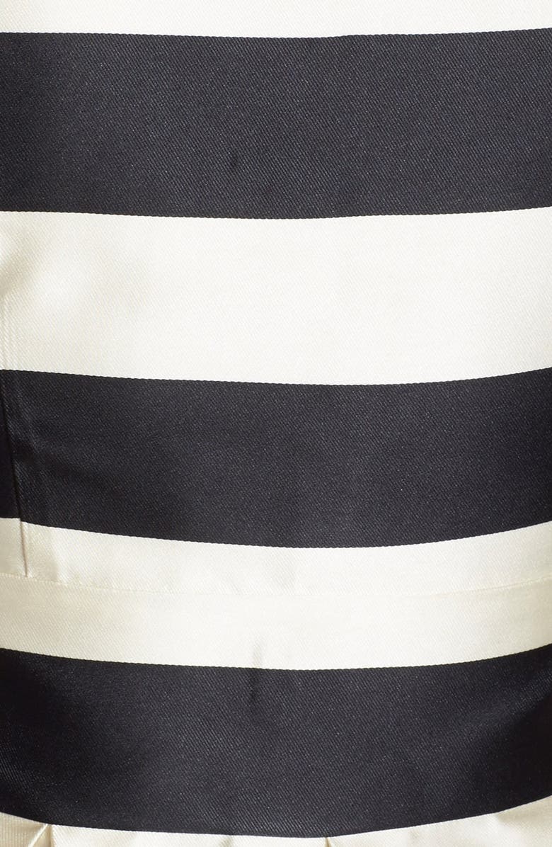 Eliza J Stripe Crepe Fit & Flare Dress, Alternate, color,