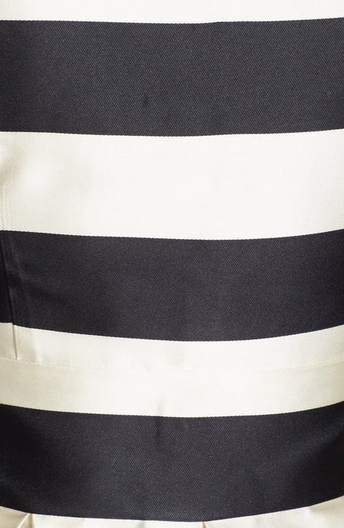ELIZA J ELIZA J STRIPE CREPE FIT & FLARE DRESS
