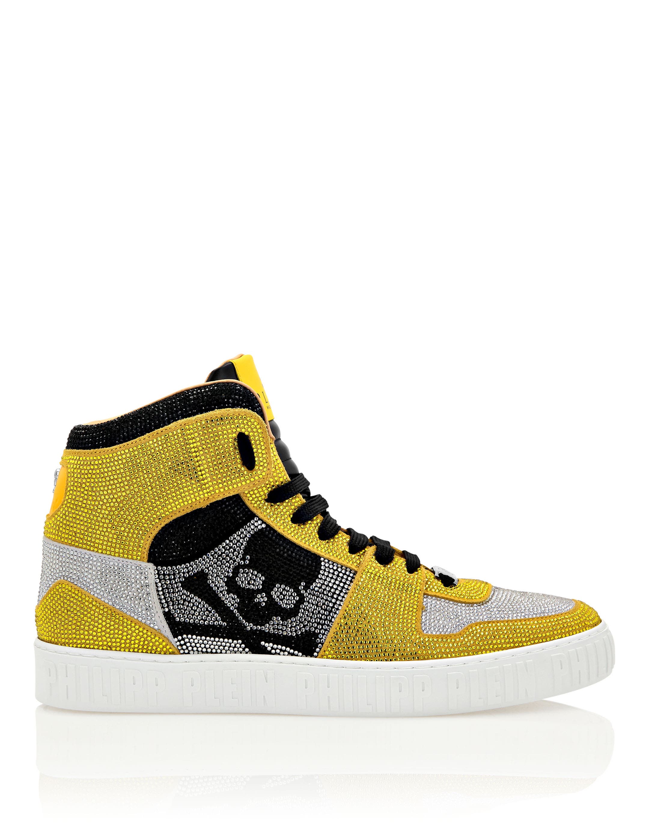 Notorious  Hi-Top With Crystals Unisex, Alternate, color, crystal+yellow