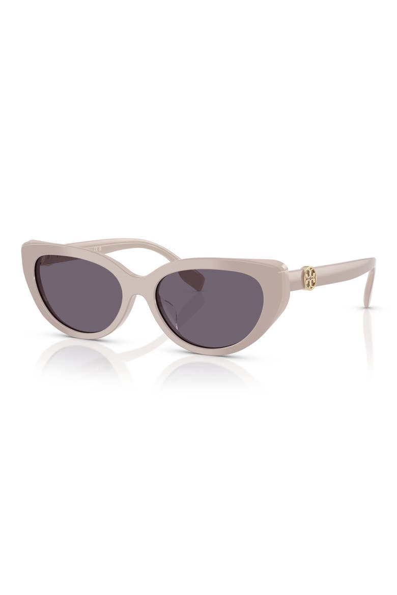 55mm Cat Eye Sunglasses, Alternate, color, CRYSTAL