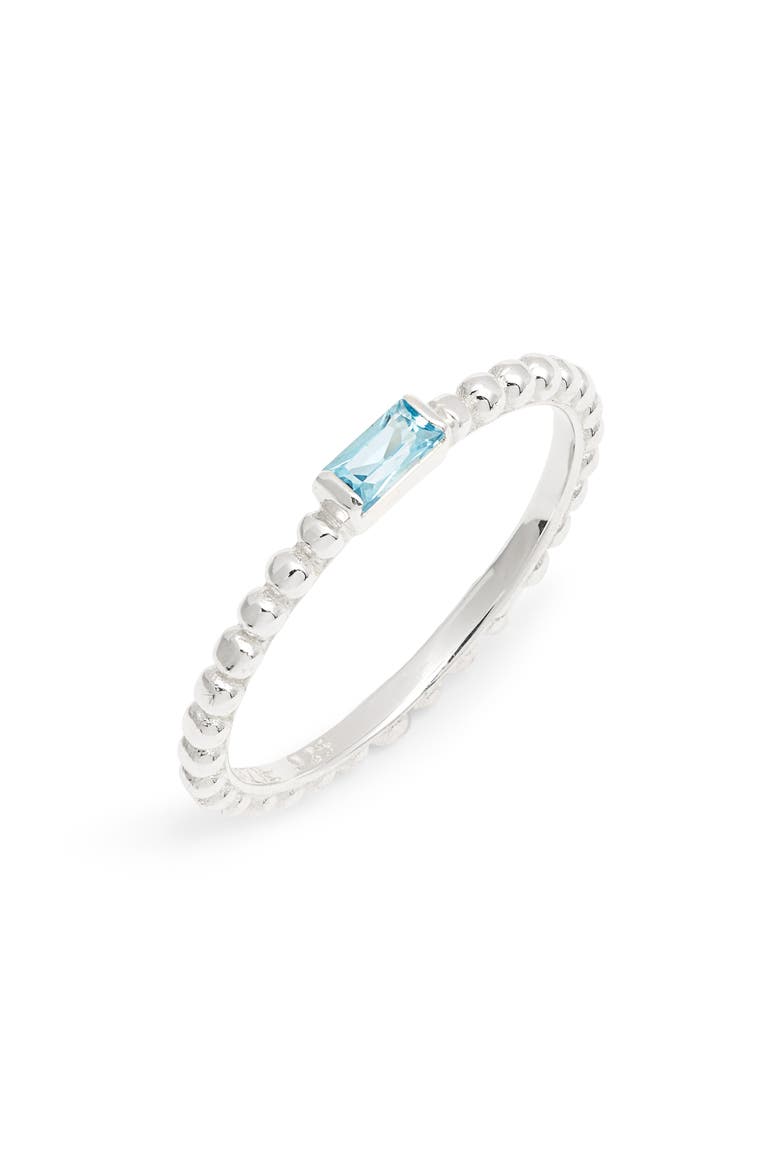 Dew Drop Blue Topaz Ring, Main, color, SILVER / BLUE