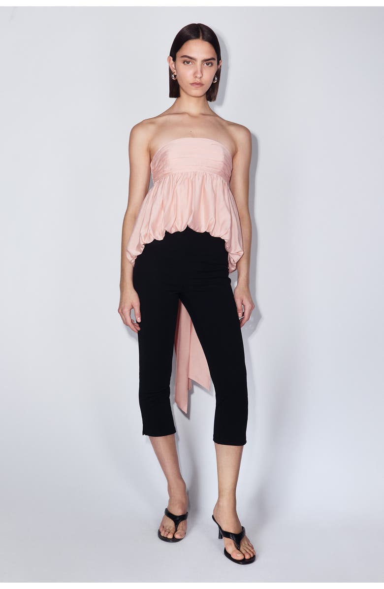 H&M Bubble-hem Bandeau Top, Alternate, color, Peach Pink
