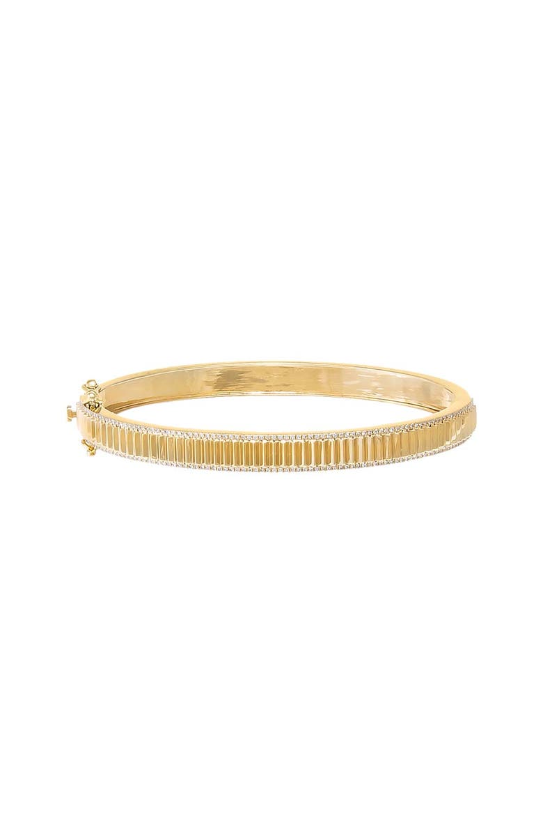 BY ADINA EDEN Diamond Pave Outlined Ridged Bangle 14K, Alternate, color, 