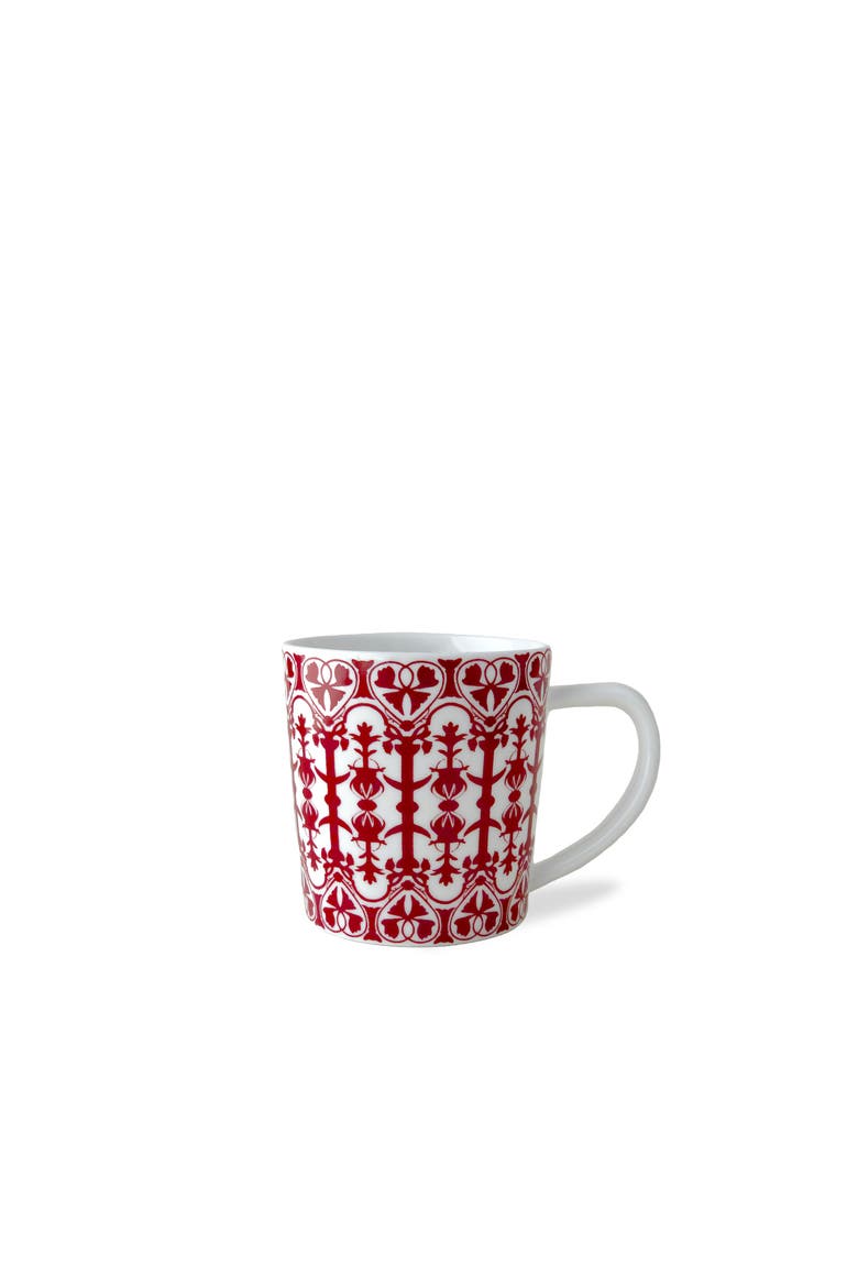 Casablanca Crimson Mug - Porcelain - Set 4, Main, color, RED