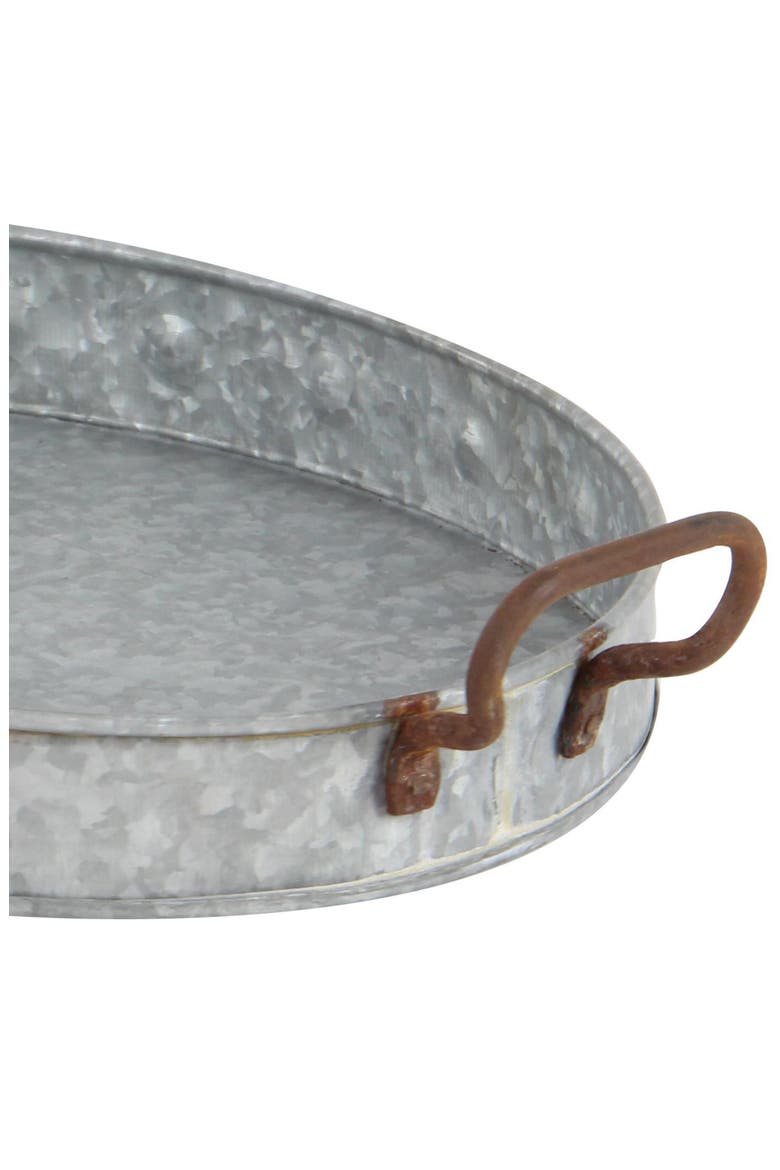 Farmhouse Set of 3 Metal Trays, Alternate, color, GRAY