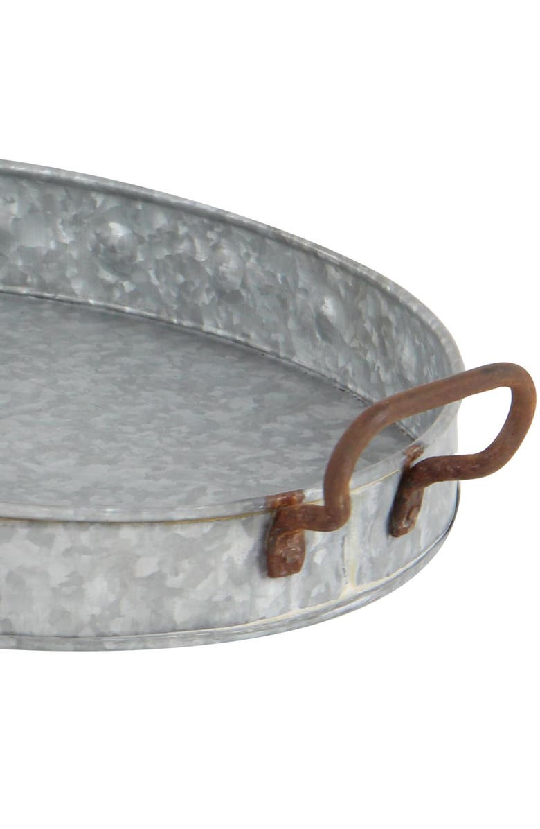 UMA Farmhouse Set of 3 Metal Trays, Alternate, color, Gray