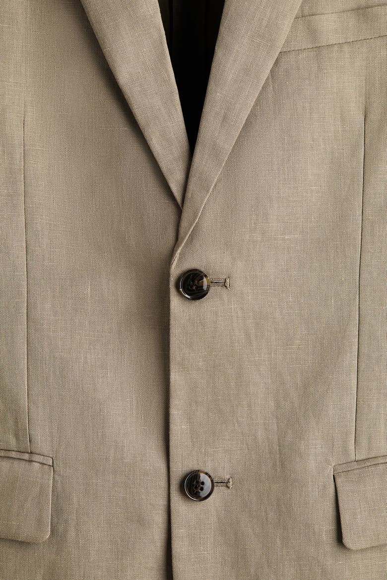 Slim Fit Linen Jacket, Alternate, color, Khaki green