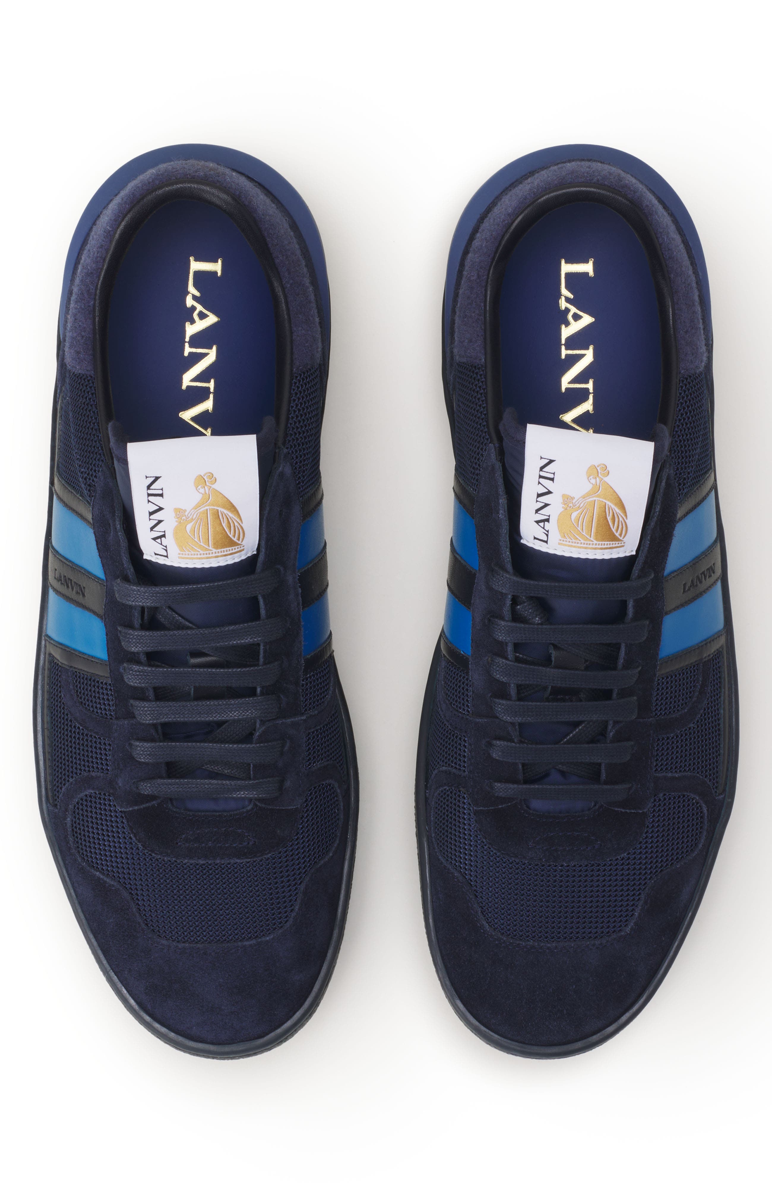 Clay Sneakers In Felt, Alternate, color, Navy Blue/Light Blue