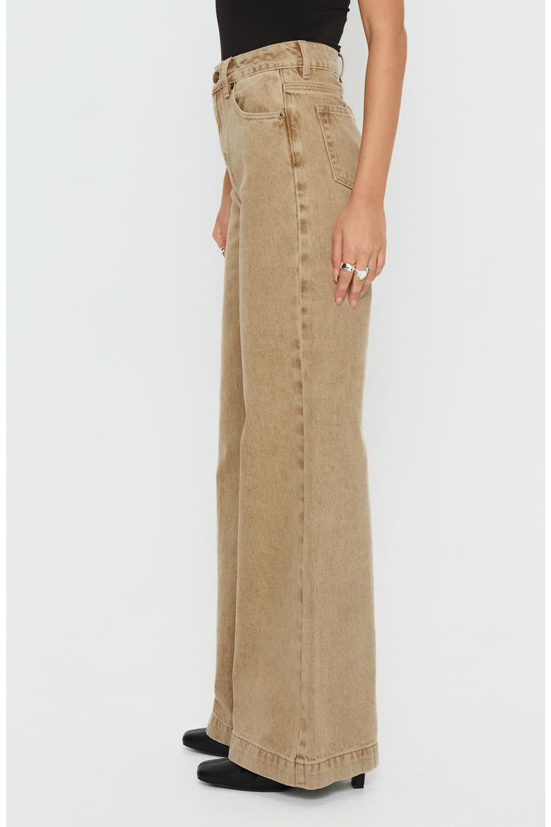 Goldie High Waist Wide Leg Jeans, Alternate, color, TAN