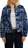 Free People Opal Swing Print Denim Jacket