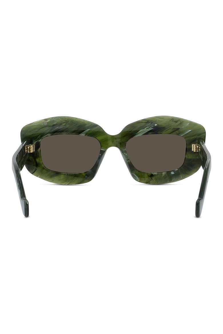 Silver Screen 49mm Rectangular Sunglasses, Alternate, color, SHINY GREEN MARBLE