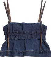 Sacai Crop Denim Camisole