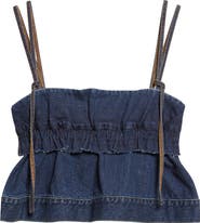 Sacai Crop Denim Camisole