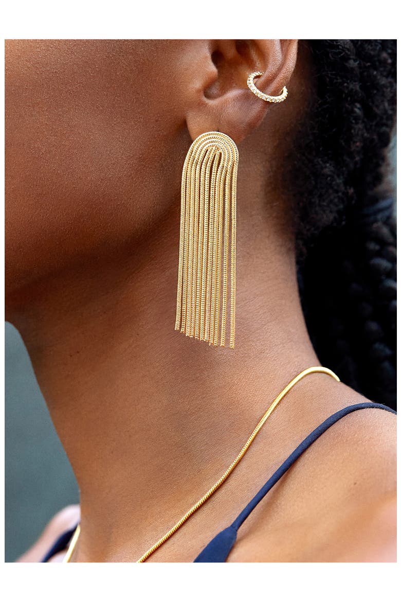 Amy Tassel Drop Earrings, Alternate, color, GOLD