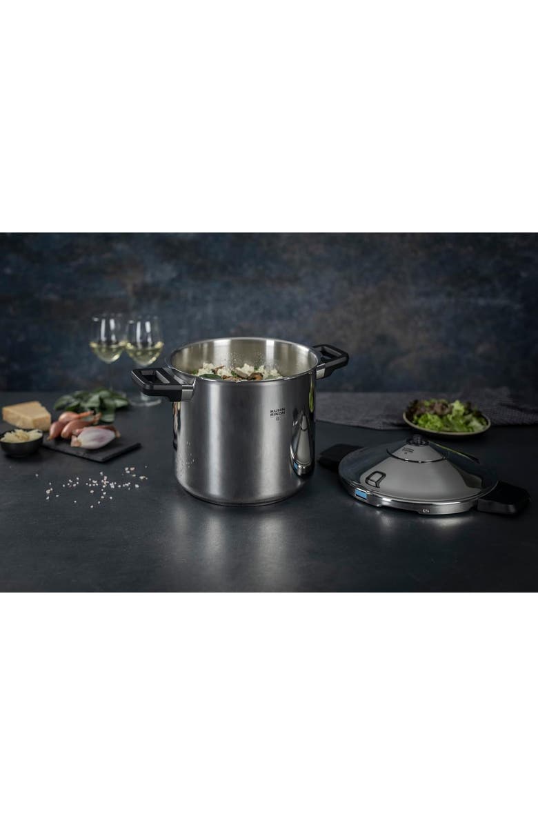 Kuhn Rikon Duromatic INOX Dual handle Stovetop Pressure Cooker, 7.4-Quart, Alternate, color, Silver